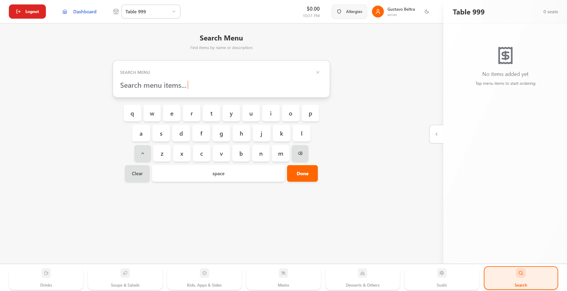 Point of Sales Light Mode